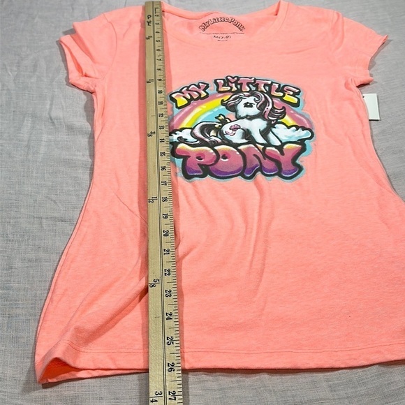 My Little Pony Neon Hot Coral tee retro airbrush pony size medium NEW - Picture 5 of 9